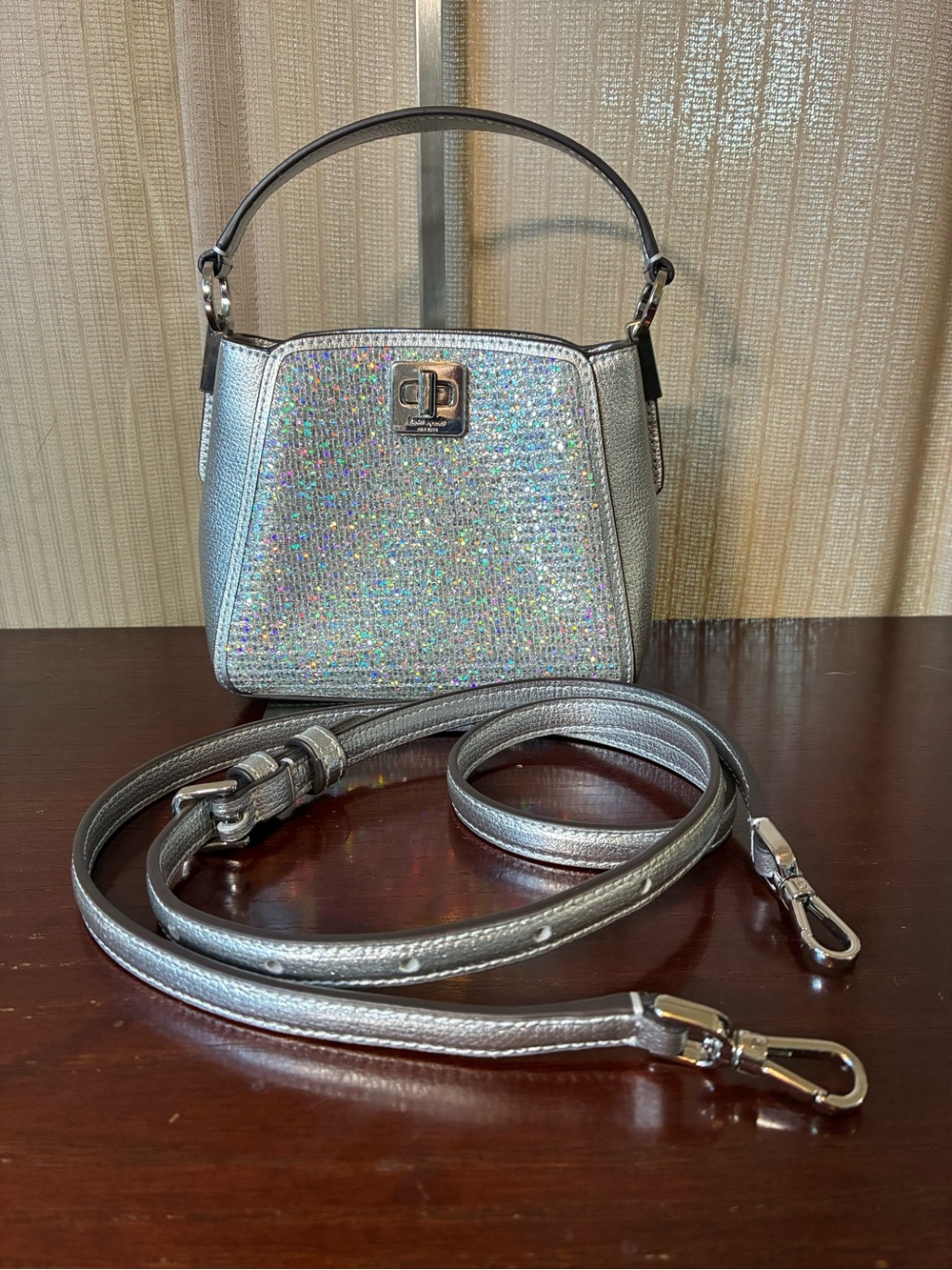 kate spade Phoebe Glitter Mini Top-Handle Crossbody
